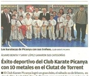 Èxit del karate picanyer al trofeu Ciutat de Torrent