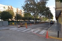 Obres ampliació vorera carrer Pau