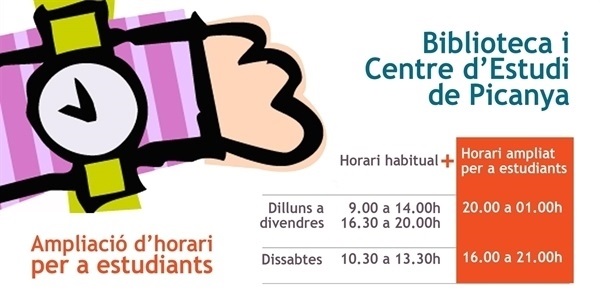 La Biblioteca i Centre d'Estudis amplia horari per a prerarar els exàmens de principi d'any