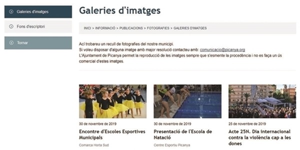 Més de 20.000 fotografies a la web municipal