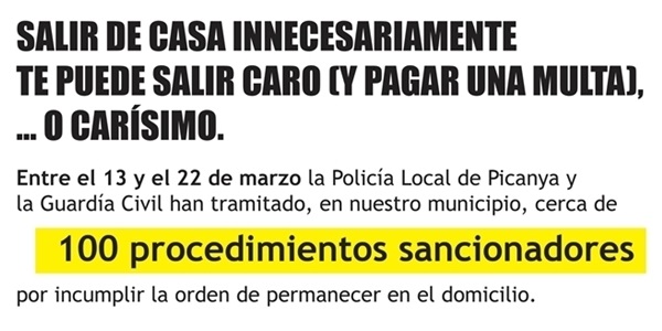 Sancions per eixir de casa innecessàriament