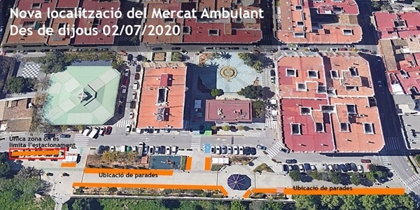 El mercat ambulant es mou al Passeig de les Lletres