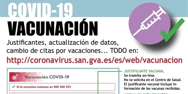 Justificants de vacunació, actualització de dades, comunicació de vacances... tot a un clic!