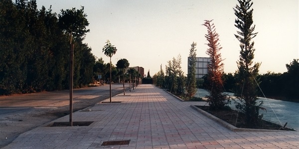 Passeig i enjardinat al cementeri