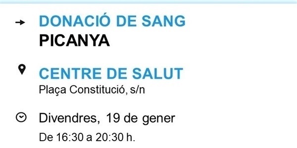 Donacions de sang al Centre de Salut